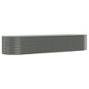 vidaXL Garden Raised Bed PP Anthracite 16.9"x16.9"x13.8" - 2 of 4