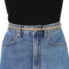 Allegra K Women's Skinny Embossed Faux Leather Alloy Pin Buckle Jeans Dresses Pants Belt - 4 of 4