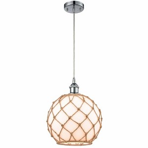 Farmhouse Rope - 1 Light Cord Hung Mini Pendant In Industrial Style-13 Inches Tall and 10 Inches Wide - 1 of 1