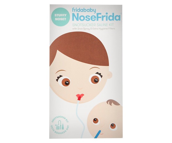 Fridababy Nose Frida Snotsucker Saline Kit With Natural Saline & 10 Filters  New 851877006004