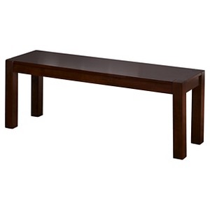 48" Wide Contemporary Bench Espresso Brown - Buylateral: Rubberwood, Entryway, Unupholstered - 1 of 3