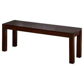 48" Wide Contemporary Bench Espresso Brown - Buylateral