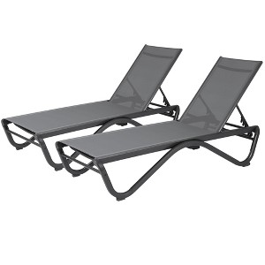 Kozyard Patio Chaise Lounge Chair Full Aluminum Reclining Adjustable Chair for Poolside Sunbathing Beach - 1 of 4