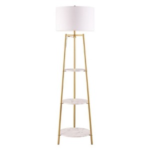 unipaws Standing Reading Light with Round Shelves - 1 of 4