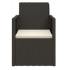 vidaXL Modern Patio Armchair: Weather-Resistant Black Poly Rattan with Cushion - image 4 of 4