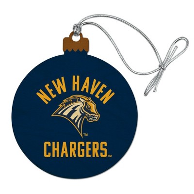 New Haven Charger Wood Christmas Tree Holiday Ornament