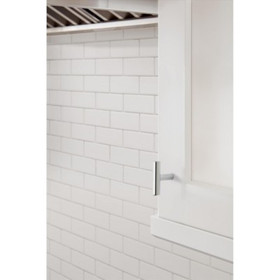 Polished Chrome Modern Bar Pull Knob with Mounting Hardware