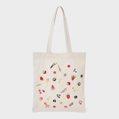 Magazine Tote Bag - Universal Thread™ Cream Veggie Print