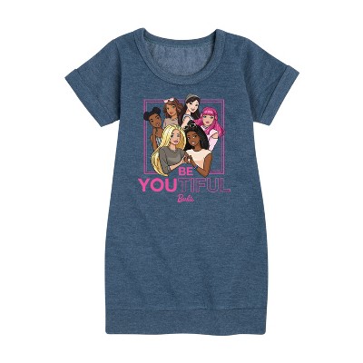 - Barbie - BeYOUtiful Graphic Short Sleeve Fleece Dress