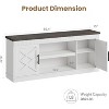 Farmhouse TV Stand for 70/75 Inch TVs, 69 in Long Entertainment Center w/ 2 Door &Open Storage Shelf, Rustic Fluted Television Consoles Stands - 2 of 4