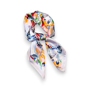 Anna-Kaci Women's Abstract Floral Scarf with Vibrant Watercolor Print 27×27 Inches - 1 of 4