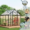 GustoWave  6×6 Ft Walk-In Greenhouse Ideal For Outdoor And Seasonal Garden Planting - 3 of 4