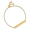 Black Bow Jewelry 14k Yellow Gold Plated Sterling Silver Carolina Hurricanes NHL Identification Bracelet 9 Inch - 2 of 3