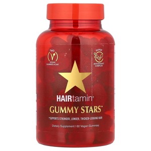 HAIRtamin Gummy Stars™, Superfruit Medley, 60 Vegan Gummies - 1 of 2