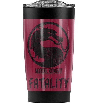 Mortal Kombat Klassic Fatality Steel Tumbler 20oz Coffee Travel Mug