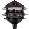 John Timberland Three-Tier Pagoda 11" High Black LED Path Lights Set of 2 - 2 of 4
