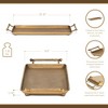 Cheung's Syla Gold Metal Tray with Wicker Wrapped Handles - 3 of 4