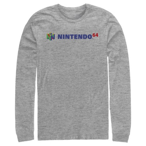 Men's Nintendo Classic N64 Logo Text T-shirt - Athletic Heather