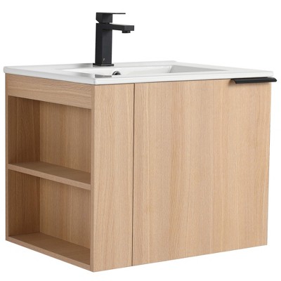 Fine Fixtures Elmridge Modern Bathroom Vanity with White Ceramic Sink