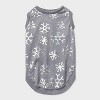 Holographic Snowflake Dog and Cat Jersey - Wondershop™ Heathered Gray - 2 of 3