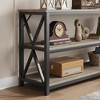 Entryway Table, with Storage, 3 Tier Wood Sofa Table for Living Room, Couch Table, Hallway Table for Foyer, Entryway Furniture - 3 of 4