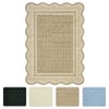 Garvee Area Rugs for Living Room Bedroom Scalloped Floral Bordered Rug Soft Non Slip Low Pile Indoor Carpet - 3 of 4