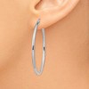 Black Bow Jewelry 2mm, 14k White Gold Classic Round Hoop Earrings, 40mm (1 1/2 Inch) - 3 of 4