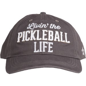 Pavilion Gift Company - Pickleball Life - Dark Gray Adjustable Hat - Hats - 1 of 4