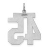 Black Bow Jewelry Sterling Silver, Jersey Collection, Large Number 45 Pendant - 3 of 4