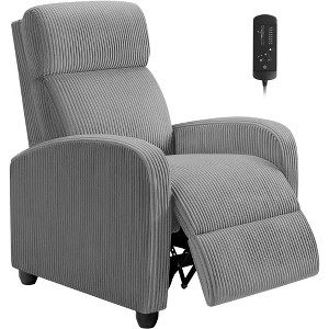LACOO Corduroy Home Theater Recliner with Massage Backrest - 1 of 4