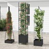 Tangkula 81" Garden Obelisk Trellis for Climbing Plants Tall Plant Support w/ Wheels - 4 of 4