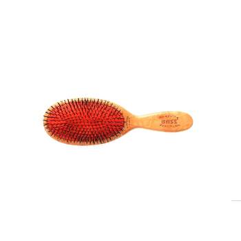 Bass Brushes Premiere Series Shine & Condition Hair Brush with Ultra-Premium Natural Bristle & Nylon Pin Genuine Ashwood Handle