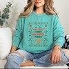 Holiday Vibes Reindeer Rides Ugly Sweater - Women's Garment Dyed Graphic Sweatshirt - 2 of 4