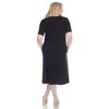 White Mark Plus Size Short Sleeve Midi Dress - 3 of 4