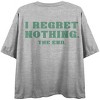 Parks & Recreation I Regret Nothing Crew Neck Gray Heather Women's Crop Top - 3 of 4