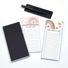 Anna-Kaci 4-Piece Boho Rainbow Notepad and Pen Set with Shopping List, Notes, and To-Do List Pads 1.2x3.3in - White - 3 of 4