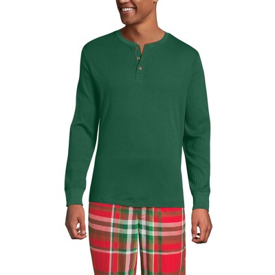 Lands' End Men's Knit Rib Pajama Henley