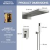 CASAINC 1-Spray Patterns with 2.5 GPM 22 Inches Wall Mount Dual Shower Heads in Spot Resist (Valve Included) - 3 of 4