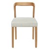 Christopher Knight Home Sonore Contemporary Rubberwood Upholstered Dining Chairs with Curved Open Back (Set of 2) - 4 of 4