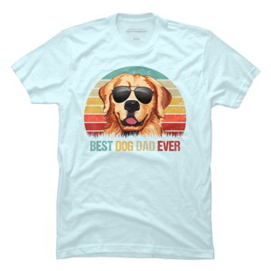 Men's Design By Humans Best Dog Dad Ever Golden Retriever By LuckyCharm99 T-Shirt - 1 of 2