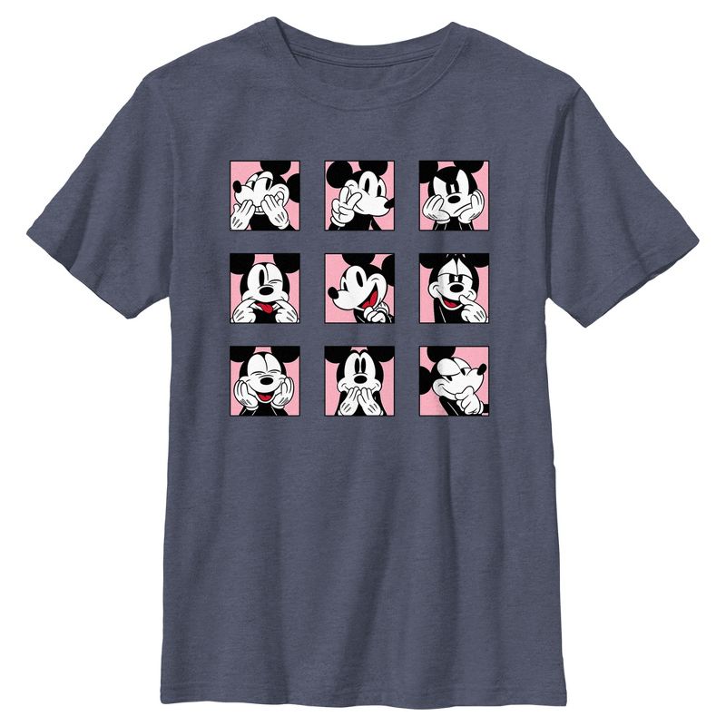 Boy's Mickey & Friends Retro Photo Grid T-Shirt, 1 of 5