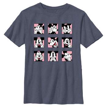Boy's Mickey & Friends Retro Photo Grid T-Shirt