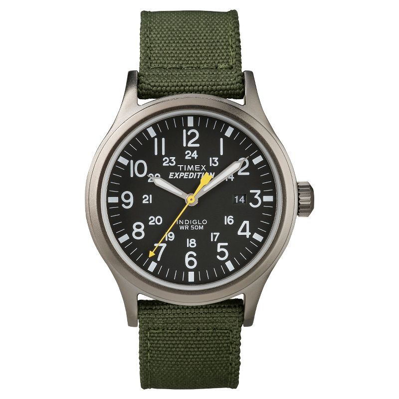 Men&#39;s Timex Expedition Scout Watch with Nylon Strap - Gray/Black/Green T49961JT, 1 of 4