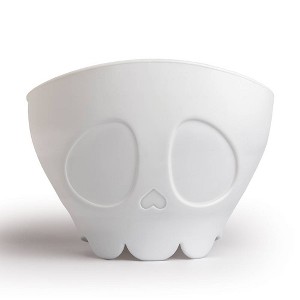 Ototo Scary Poppins Microwave Popcorn Popper Silicone Snack Bowl White - 1 of 4