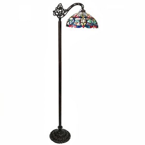 Chloe Lighting Vivian Tiffany-Style Victorian Stained Glass Reading Floor Lamp 60" Height - 1 of 3
