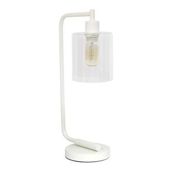 Simple Designs Executive Banker's Desk Lamp with Glass Shade
