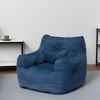 ROOMTEC Bean Bag Chair, Velvet Tufted Foam Accent Lazy Sofa Chair Floor Couch Chair - 3 of 4