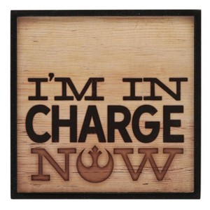 Open Road Brands Star Wars - I'm in Charge Now Rustic Pencil Thin Hallow Frame Wall Art - 1 of 1