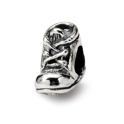 Black Bow Jewelry Sterling Silver Baby Shoe Bead Charm