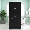 Tall Bathroom Storage Cabinet, Adjustable Shelves, Drawer & Double Doors, Freestanding Organizer for Laundry Room & Bedroom - 4 of 4